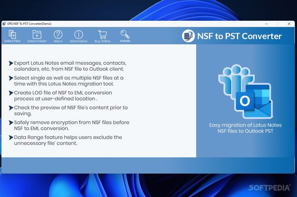 DRS NSF to PST Converter