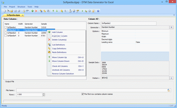 DTM Data Generator for Excel