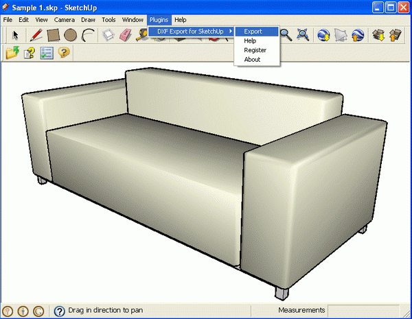 DXF Export for SketchUp