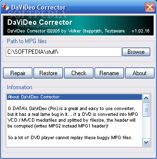 DaViDeo Corrector