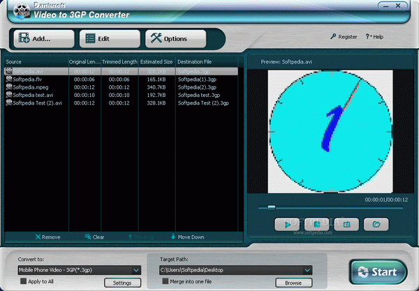 Daniusoft Video to 3GP Converter