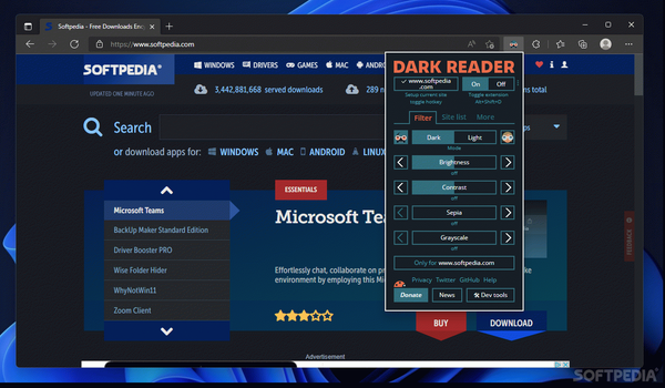 Dark Reader for Edge