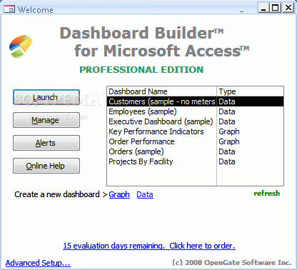 Dashboard Builder for Access