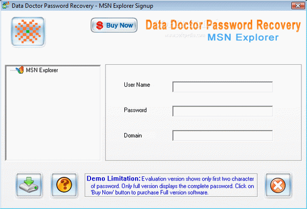 Data Doctor Password Recovery - MSN Explorer [DISCOUNT: 20% OFF!]