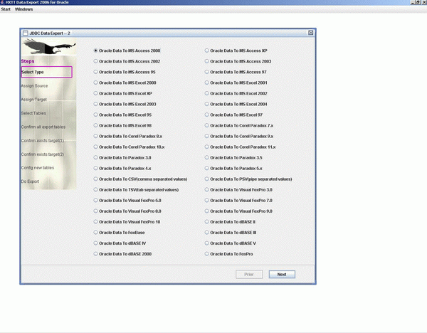 Data Export - DBF2Oracle