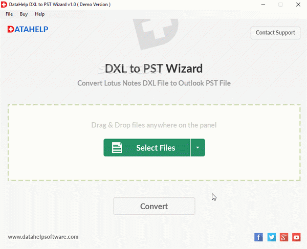 DataHelp DXL to PST Wizard