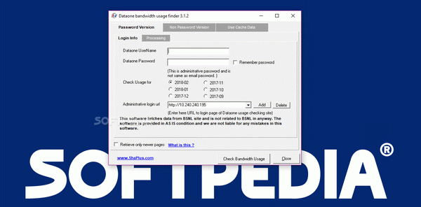 DataOne bandwidth usage finder (formerly DataOne tool)