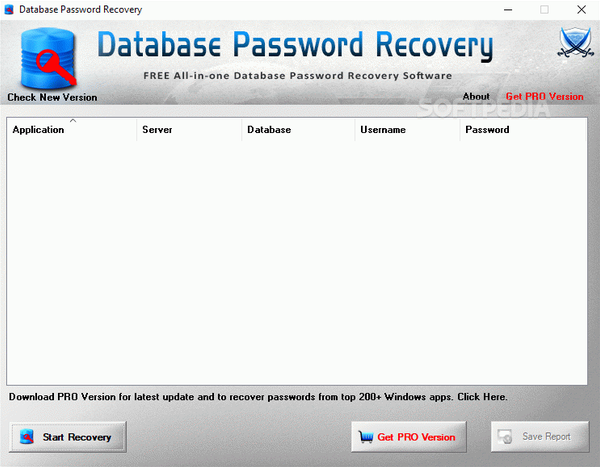 Database Password Recovery