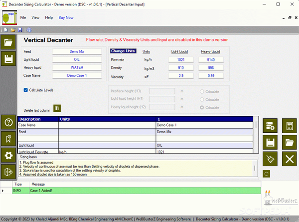 Decanter Sizing Calculator