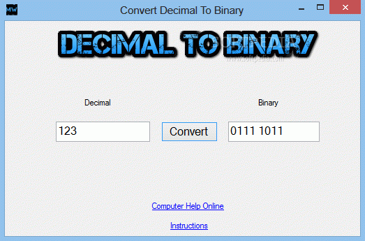 Decimal To Binary Conversion