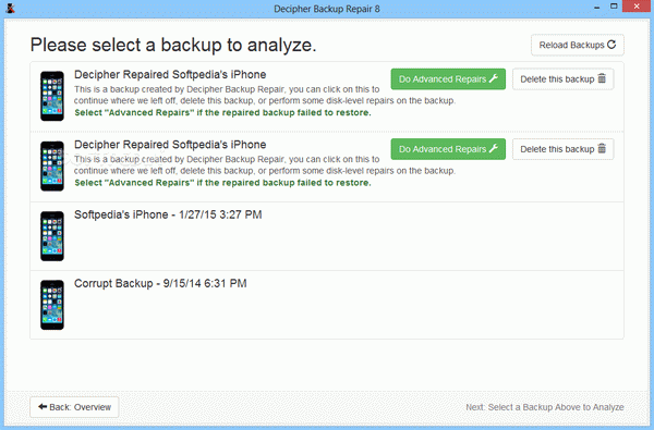 Decipher Backup Repair