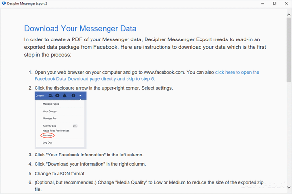 Decipher Messenger Export