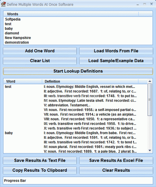 Define Multiple Words At Once Software