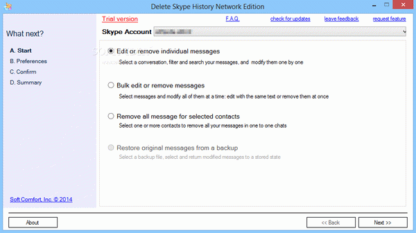 Delete Skype History Network Edition