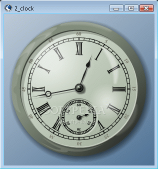 Desktop Clock Widget with Roman Numerals