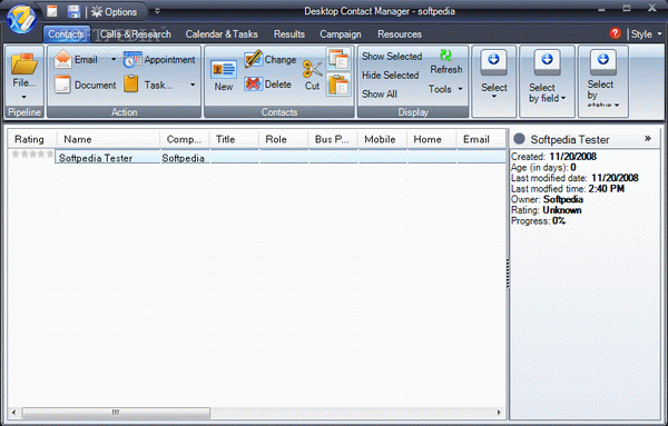 Desktop Contact Manager