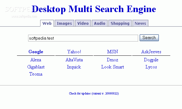 Desktop Multi Search Engine