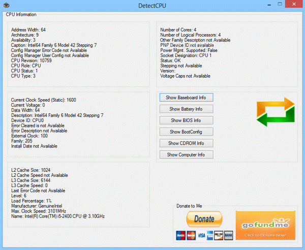 Detect CPU Information