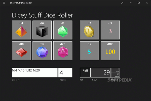 Dicey Stuff Dice Roller