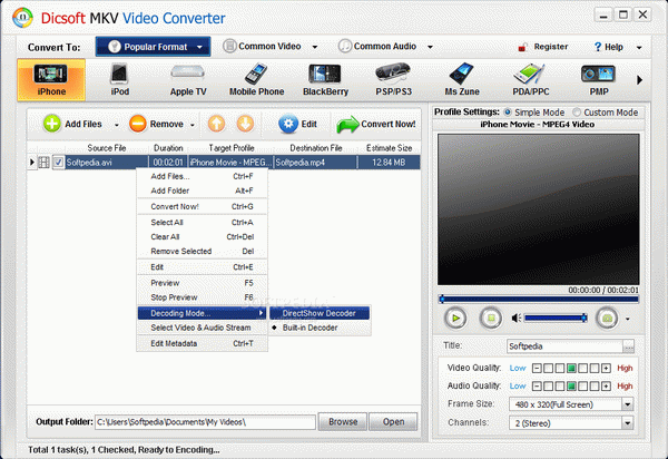 Dicsoft MKV Video Converter