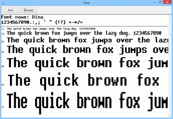 Dina Programming Font
