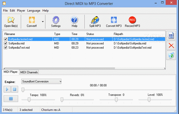 Direct MIDI to MP3 Converter