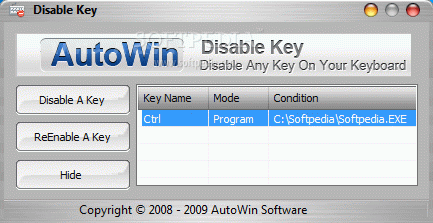 Disable Key