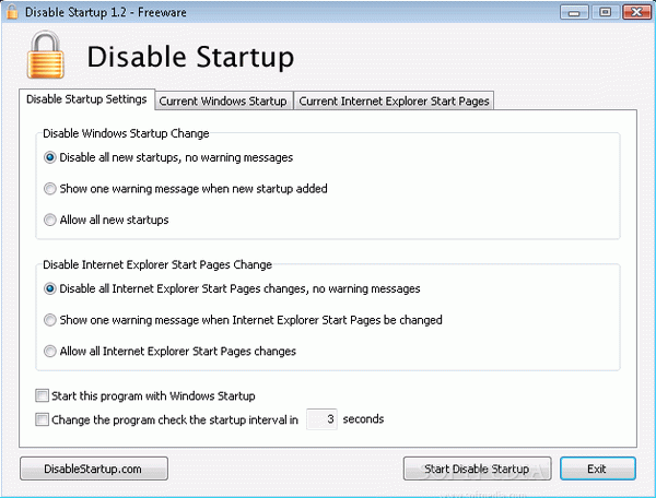 Disable Startup