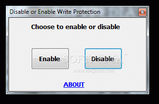 Disable or Enable Write Protection