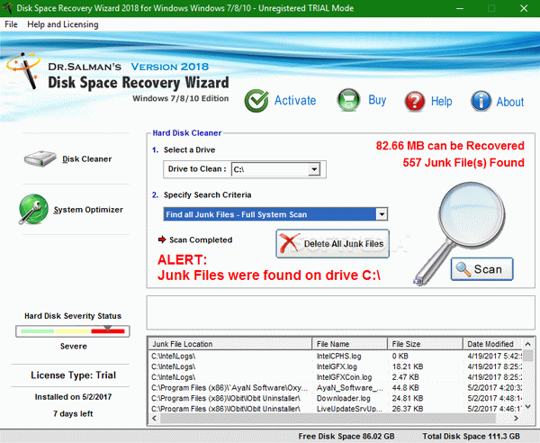Disk Space Recovery Wizard