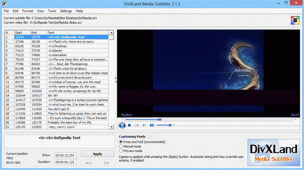 DivXLand Media Subtitler