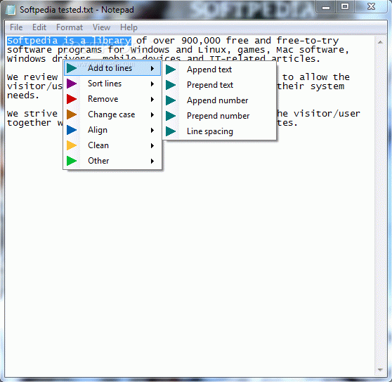 Dolphin Text Editor Menu