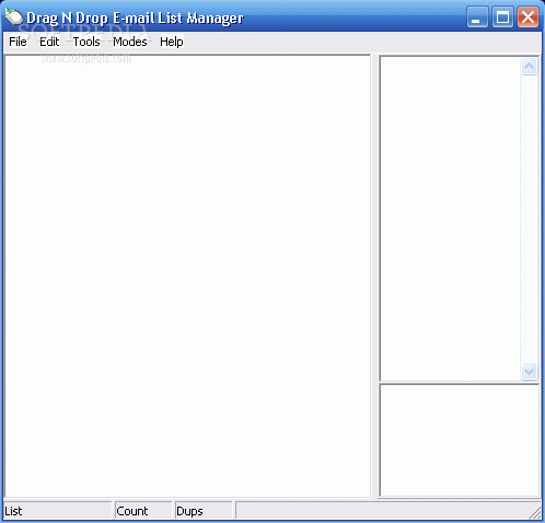 Drag&Drop E-mail List Manager