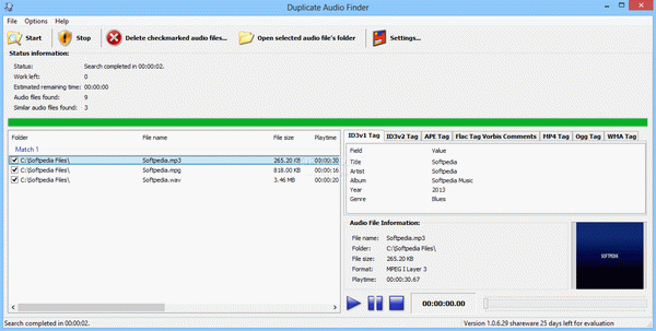 Duplicate Audio Finder