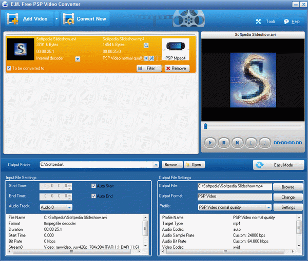 E.M. Free PSP Video Converter