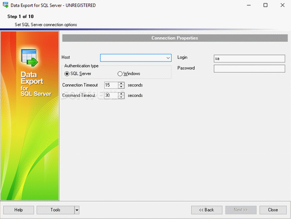 EMS Data Export for SQL Server