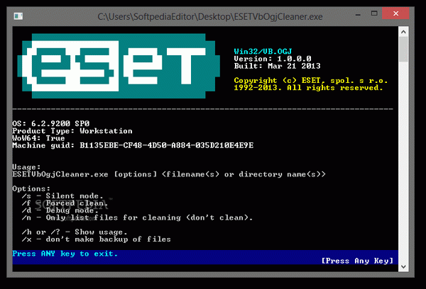 ESET Win32/VB.OGJ Cleaner