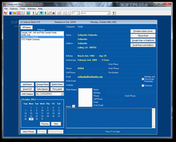 Home and Office - Address Book Plus