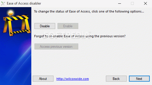 Ease of Access Disabler