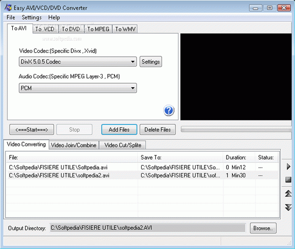 Easy AVI / VCD / DVD / MPEG Converter