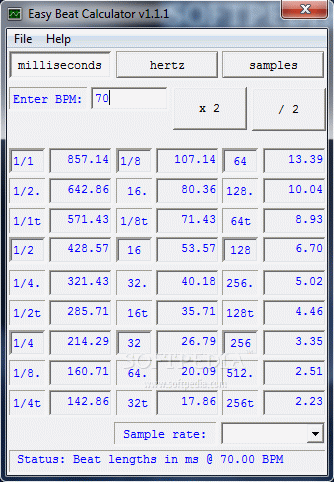 Easy Beat Calculator