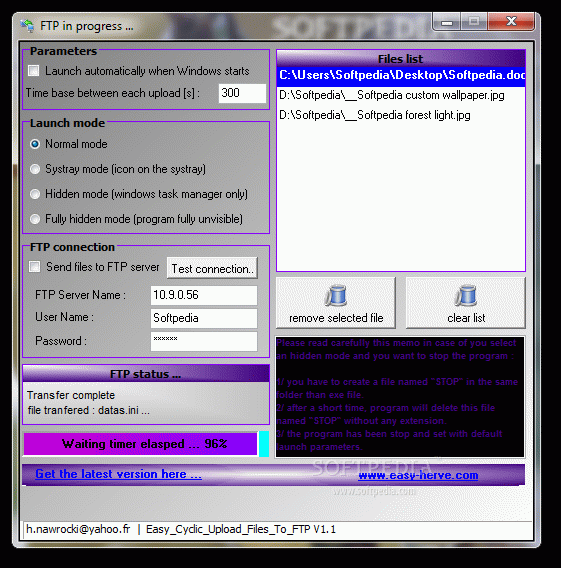 Easy Cyclic Upload Files To FTP