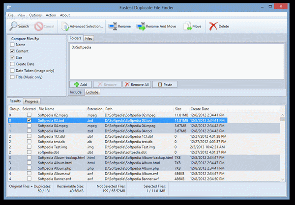 Fastest Duplicate File Finder (formerly Fast Duplicate File Finder)