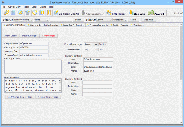 EasyWare Human Resource Manager Managed Edition