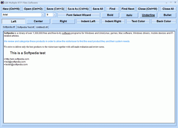 Edit Multiple RTF Files Software