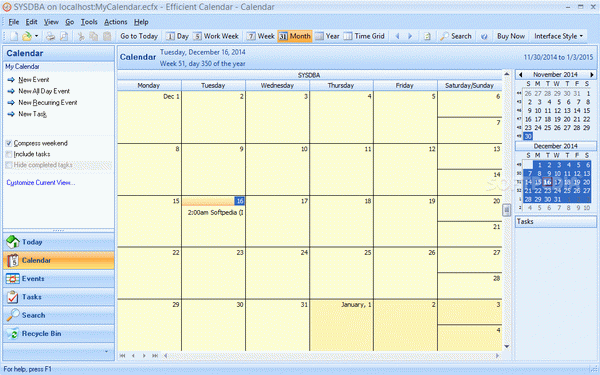 Efficient Calendar Network