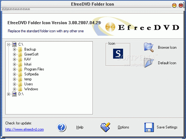 EfreeDVD Folder Icon