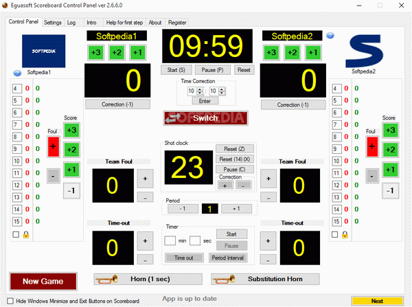 Eguasoft Basketball Scoreboard