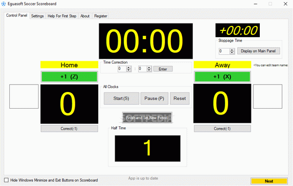 Eguasoft Soccer Scoreboard