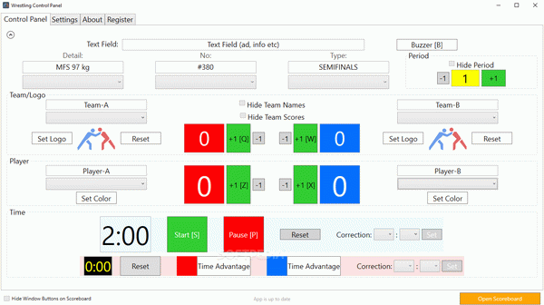 Wrestling Scoreboard